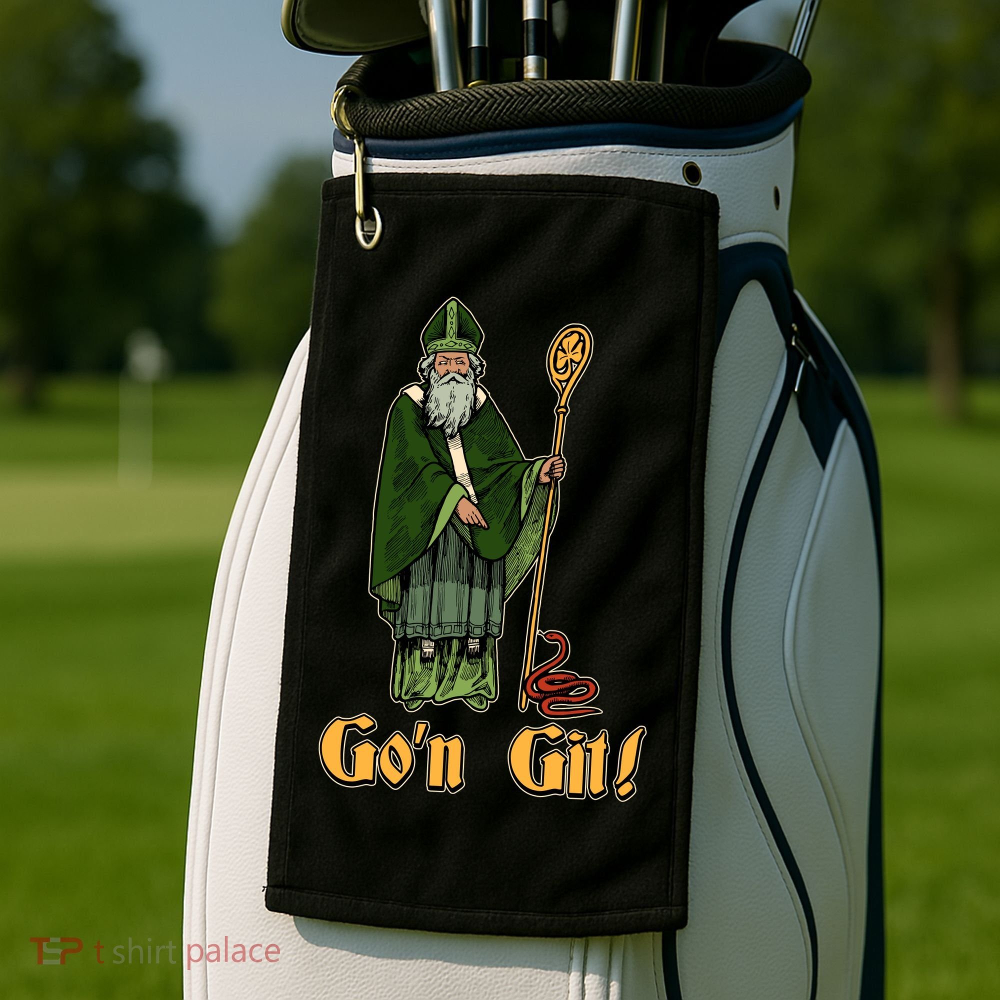 Funny Saint Patricks Day Gon Git Snake Golf Towel