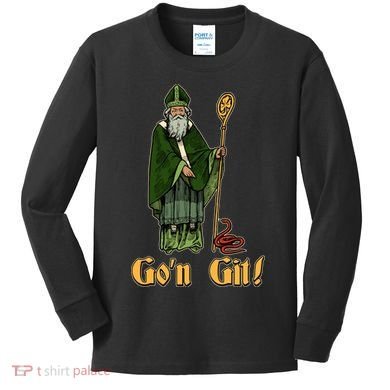 Funny Saint Patricks Day Gon Git Snake Kids Long Sleeve Shirt