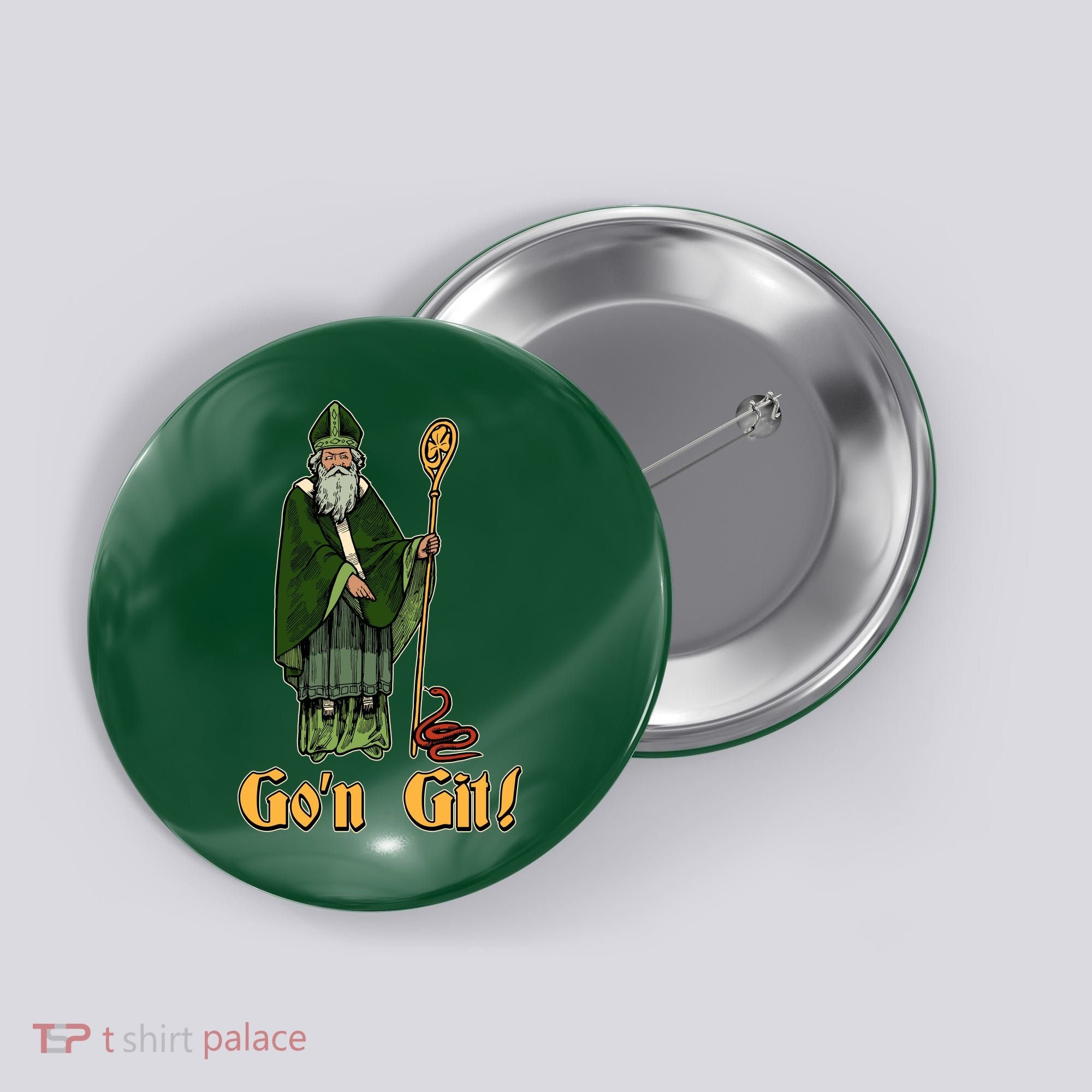 Funny Saint Patricks Day Gon Git Snake Button
