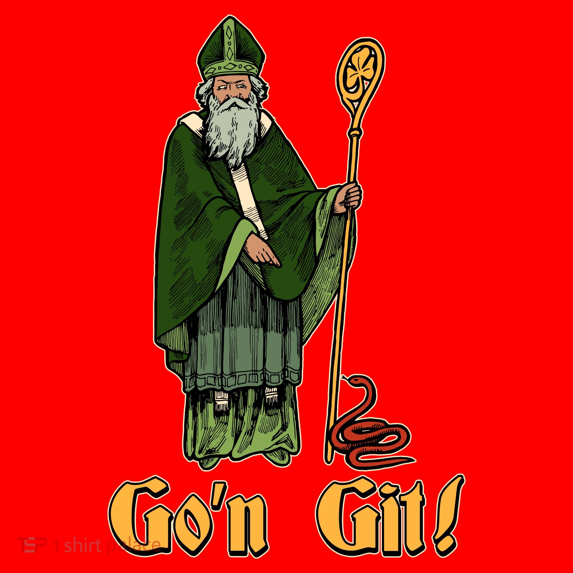 Funny Saint Patricks Day Gon Git Snake Santa Hat