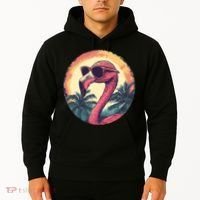 Flamingo Sunglasses Palm Tree Beach Hoodie thumb 2