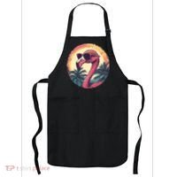 Flamingo Sunglasses Palm Tree Beach Apron thumb 0