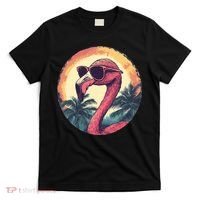 Flamingo Sunglasses Palm Tree Beach T-Shirt thumb 0