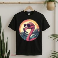 Flamingo Sunglasses Palm Tree Beach T-Shirt thumb 2