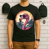 Flamingo Sunglasses Palm Tree Beach T-Shirt thumb 6