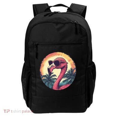 Flamingo Sunglasses Palm Tree Beach Backpack