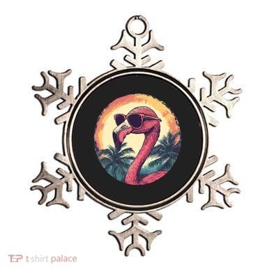 Flamingo Sunglasses Palm Tree Beach Ornament
