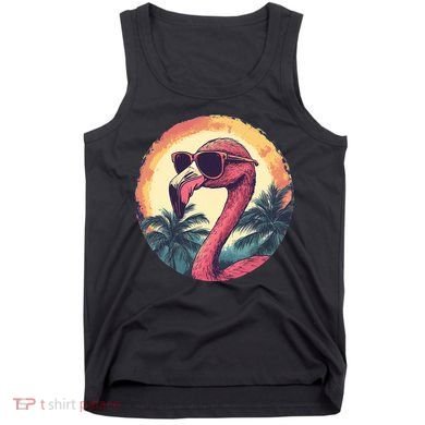 Flamingo Sunglasses Palm Tree Beach Tank Top