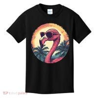 Flamingo Sunglasses Palm Tree Beach Kids T-Shirt thumb 0