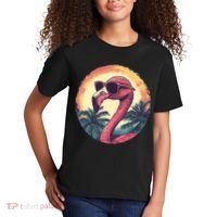Flamingo Sunglasses Palm Tree Beach Kids T-Shirt thumb 2