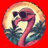 Flamingo Sunglasses Palm Tree Beach Santa Hat thumb 1