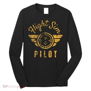 Flight Simulator Pilot Long Sleeve Shirt