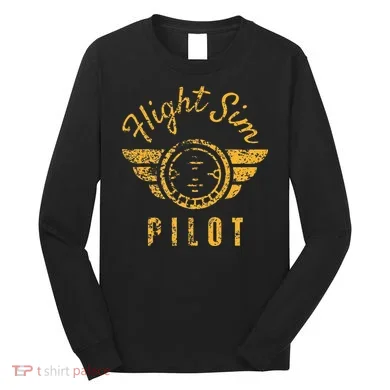 Flight Simulator Pilot Long Sleeve Shirt
