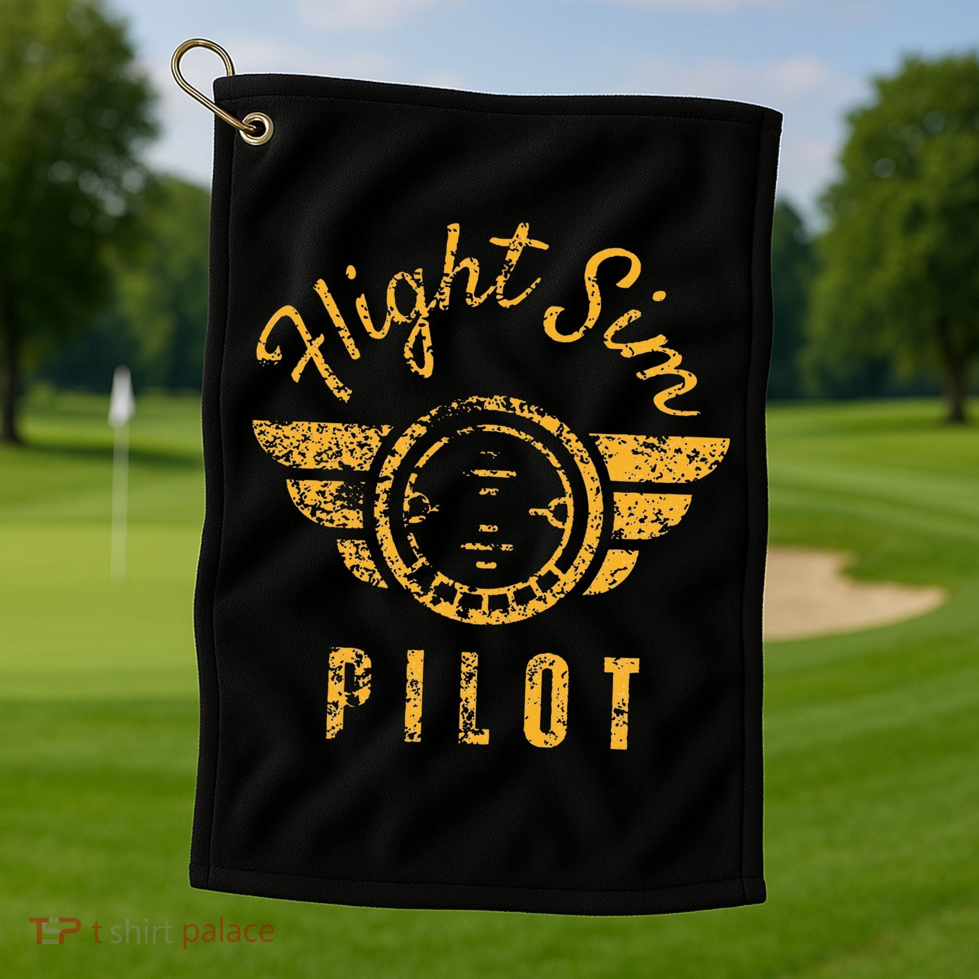 Flight Simulator Pilot Golf Towel