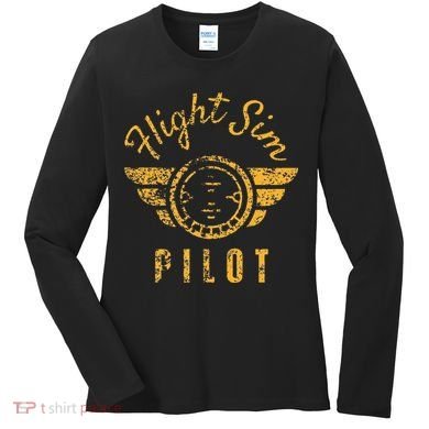 Flight Simulator Pilot Women's Long Sleeve Shirt