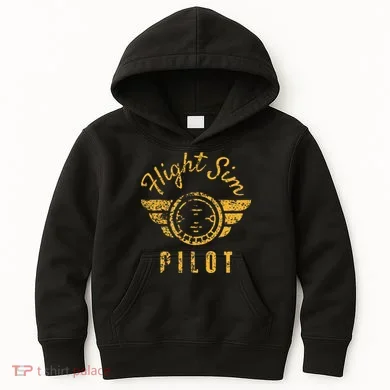 Flight Simulator Pilot Kids Hoodie