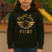 Flight Simulator Pilot Kids Hoodie thumb 3