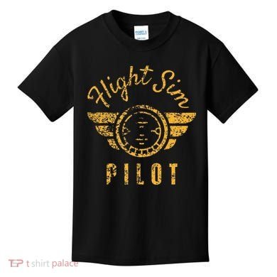 Flight Simulator Pilot Kids T-Shirt