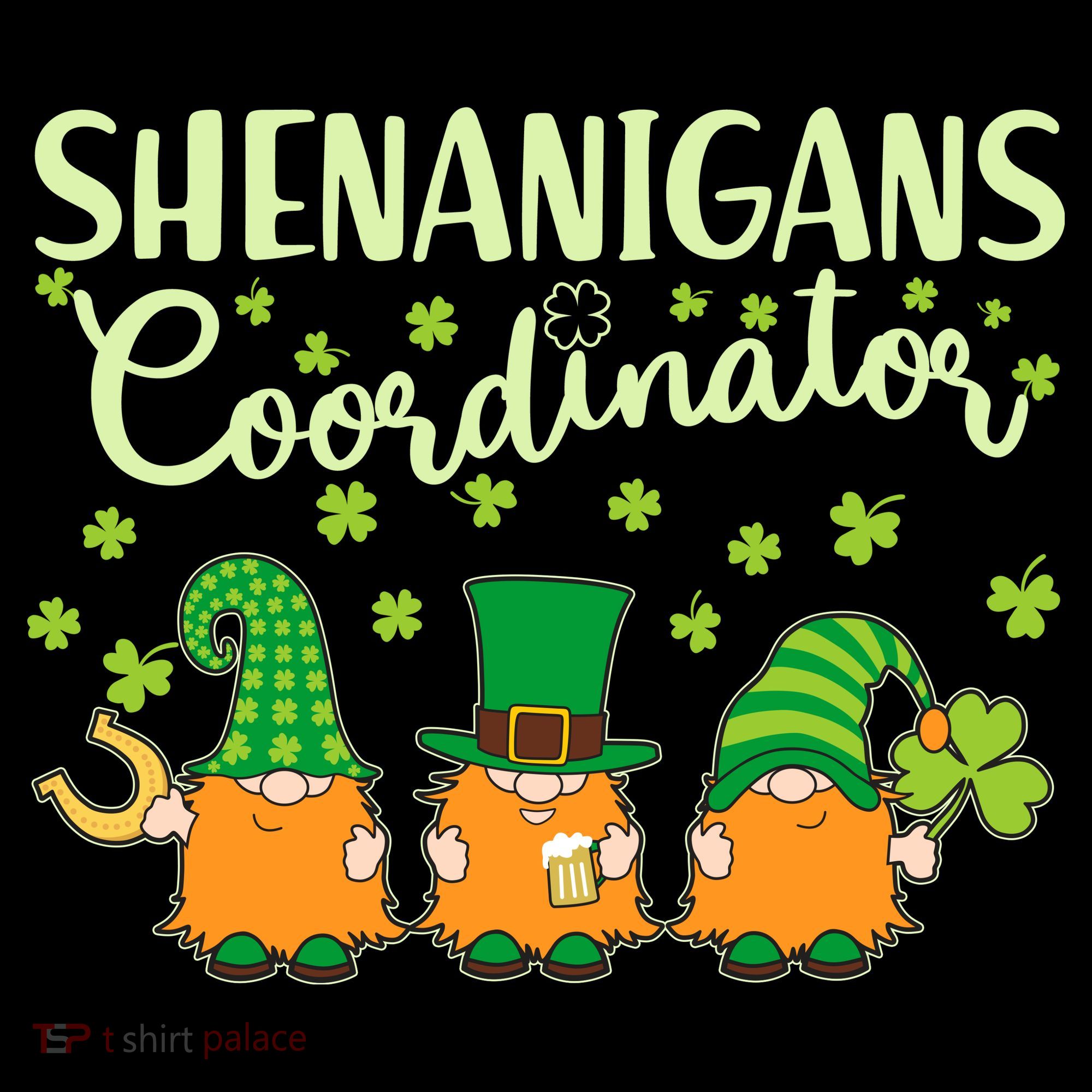 Funny St Patricks Day Shenanigans Coordinator Gnomes Doggie Tank