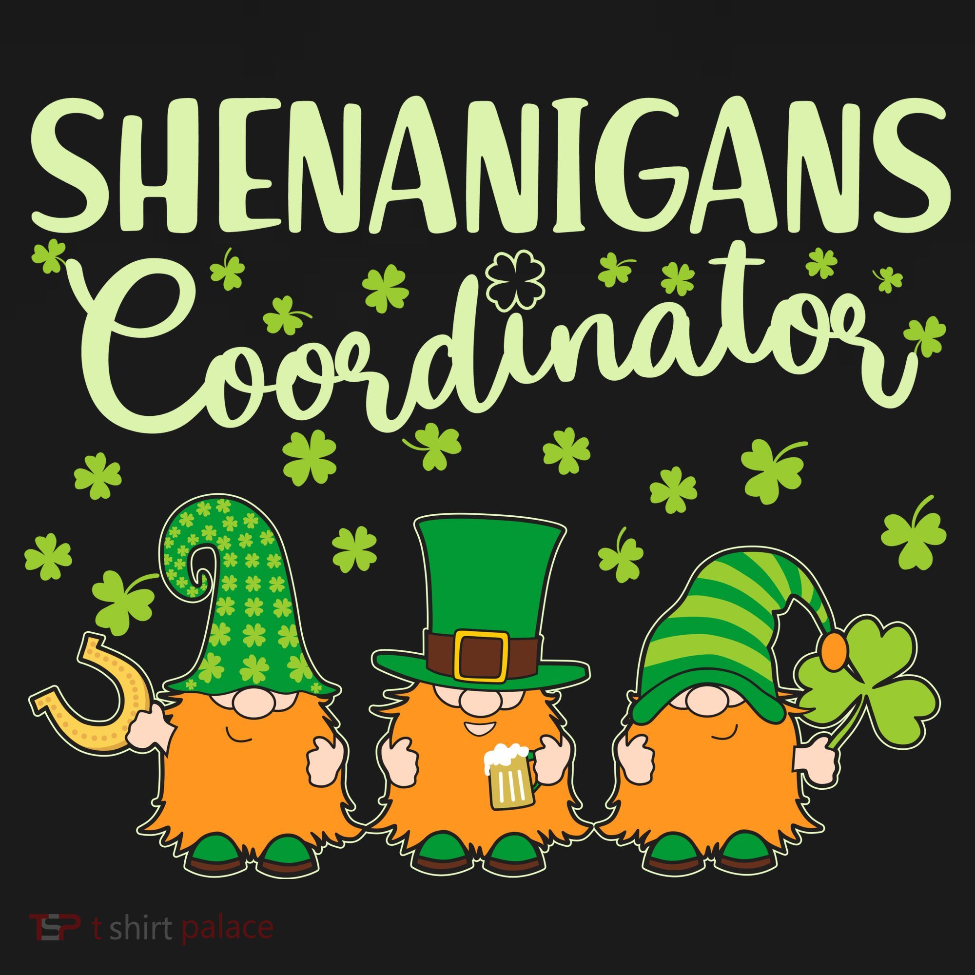 Funny St Patricks Day Shenanigans Coordinator Gnomes Long Sleeve Shirt