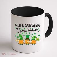 Funny St Patricks Day Shenanigans Coordinator Gnomes Coffee Mug thumb 1