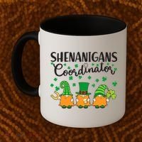 Funny St Patricks Day Shenanigans Coordinator Gnomes Coffee Mug thumb 2
