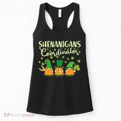 Funny St Patricks Day Shenanigans Coordinator Gnomes Women's Tank Top