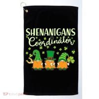Funny St Patricks Day Shenanigans Coordinator Gnomes Golf Towel thumb 0