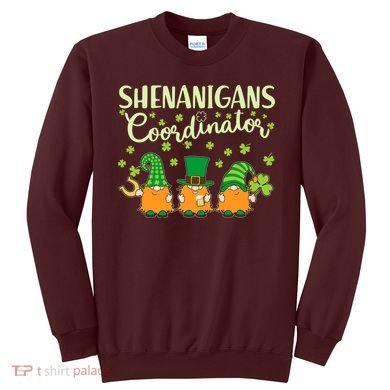 Funny St Patricks Day Shenanigans Coordinator Gnomes Sweatshirt