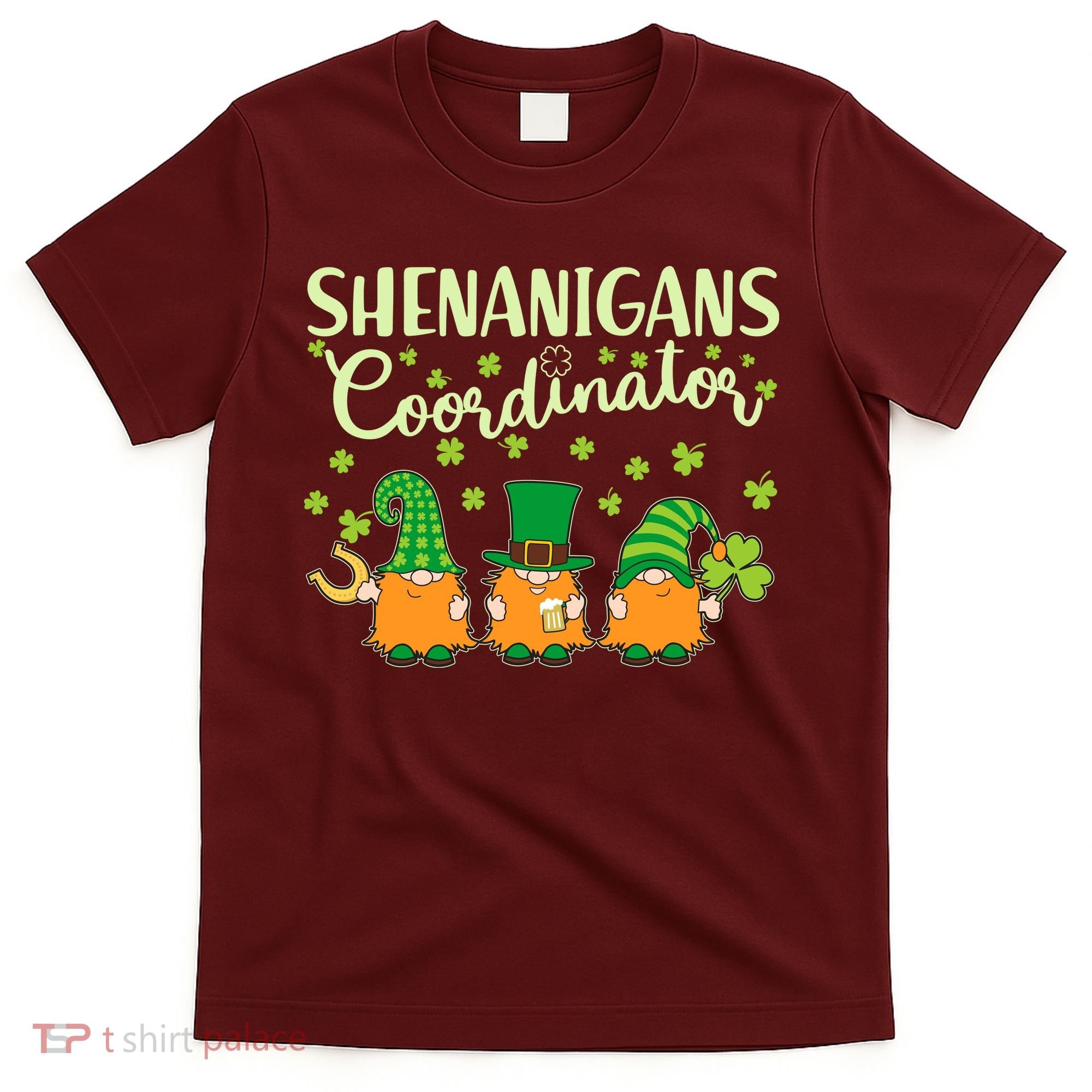 Funny St Patricks Day Shenanigans Coordinator Gnomes T-Shirt