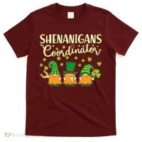 Funny St Patricks Day Shenanigans Coordinator Gnomes T-Shirt thumb 0