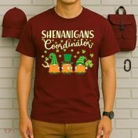 Funny St Patricks Day Shenanigans Coordinator Gnomes T-Shirt thumb 6