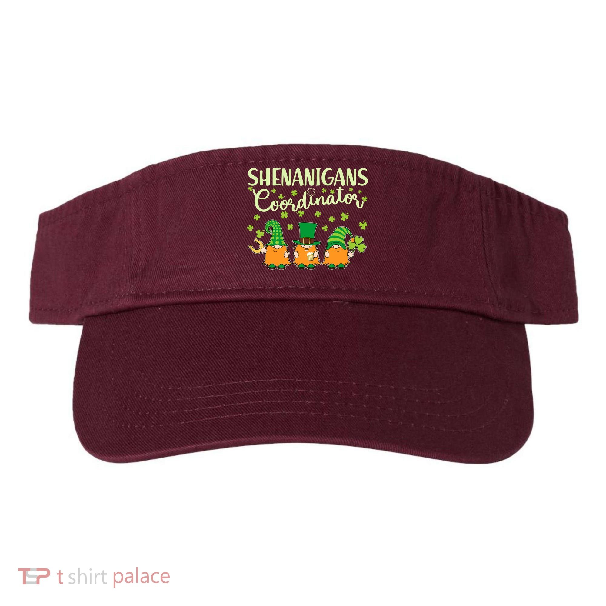 Funny St Patricks Day Shenanigans Coordinator Gnomes Visor
