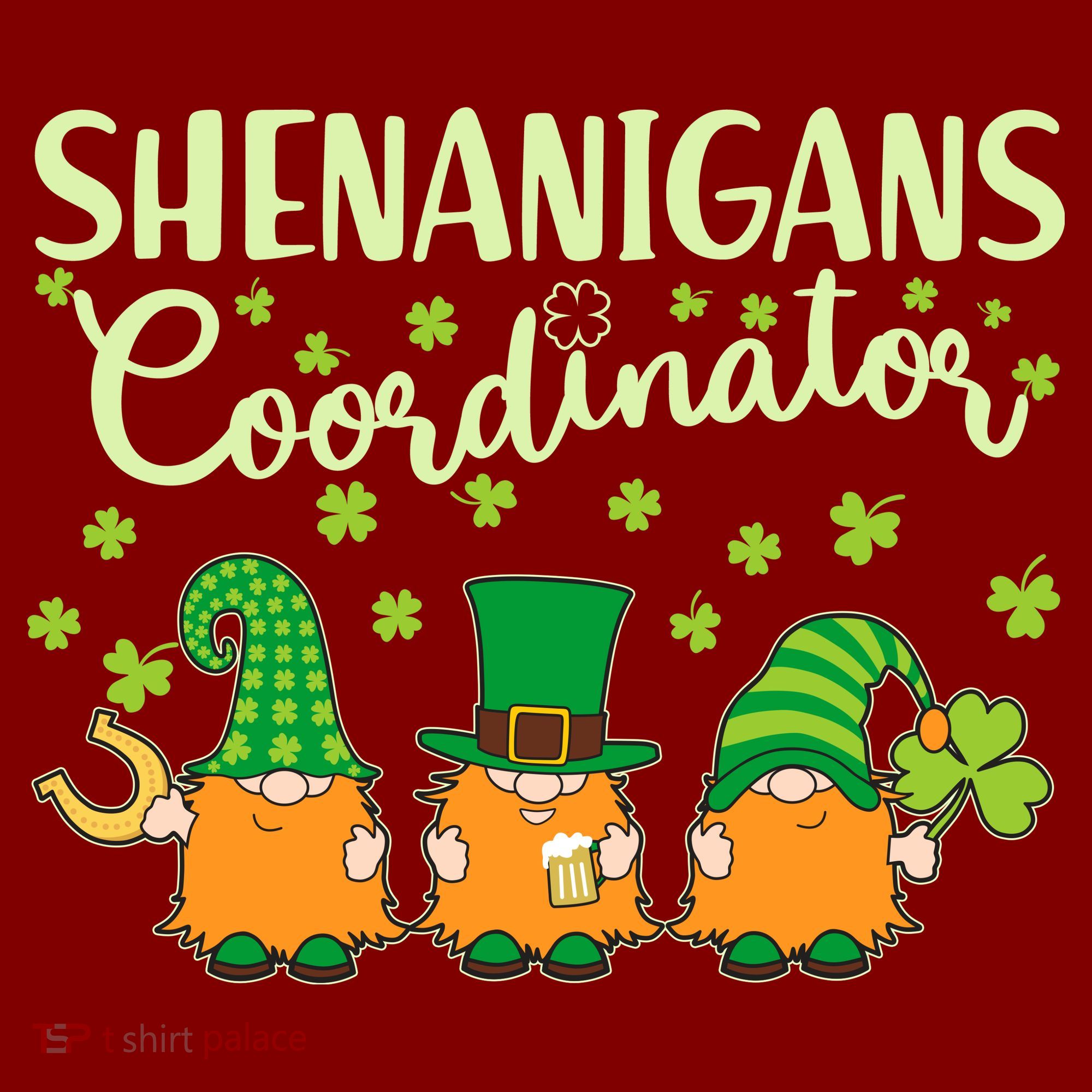 Funny St Patricks Day Shenanigans Coordinator Gnomes Kids Hoodie