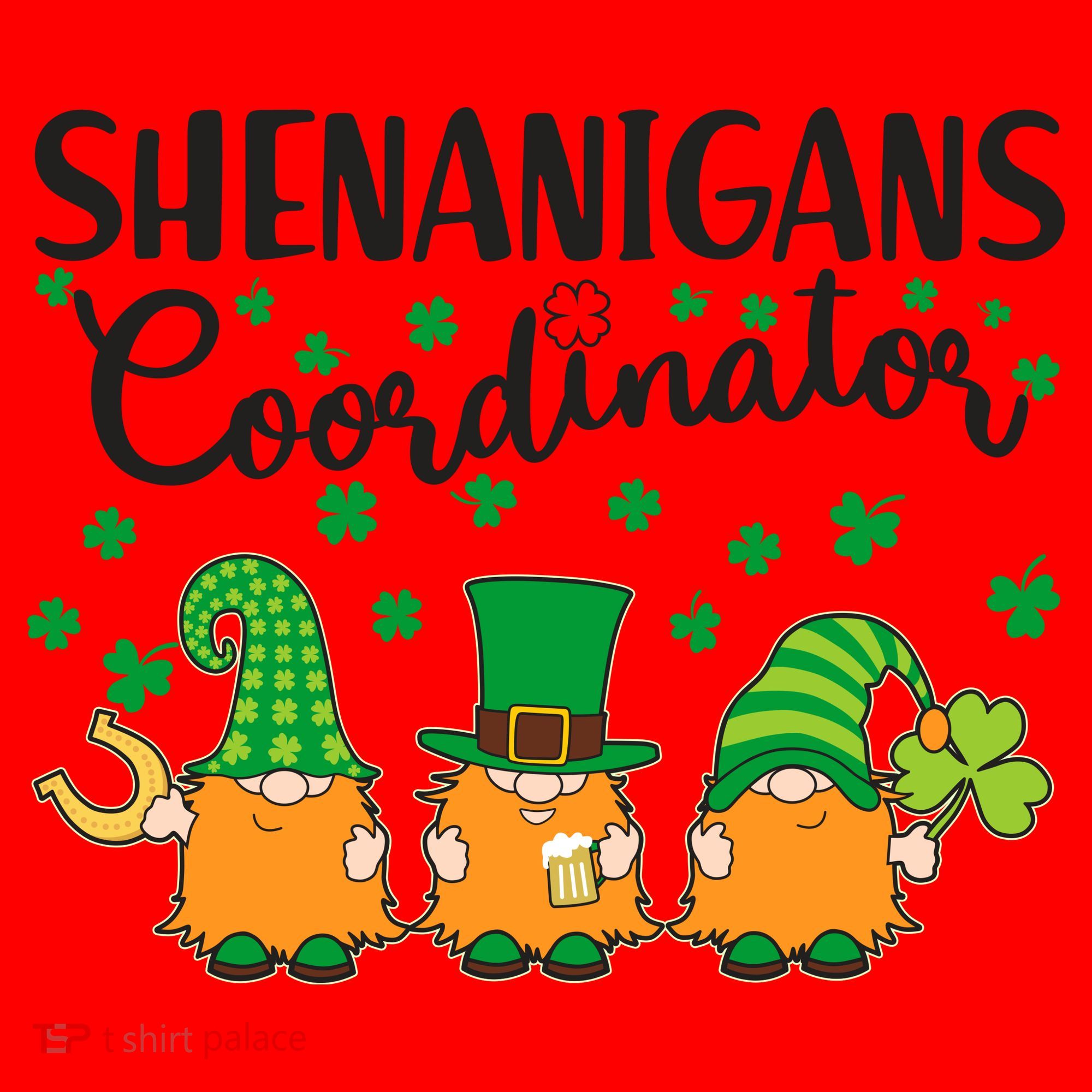 Funny St Patricks Day Shenanigans Coordinator Gnomes Santa Hat