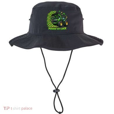 Funny St Patrick's Day Pushing My Luck Tractor Bucket Hat