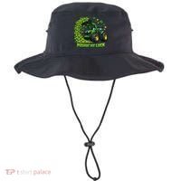 Funny St Patrick's Day Pushing My Luck Tractor Bucket Hat thumb 0