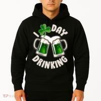 Funny St Patricks Day I Love Day Drinking Green Beer Hoodie thumb 2
