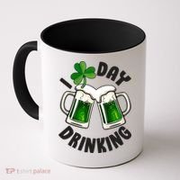 Funny St Patricks Day I Love Day Drinking Green Beer Coffee Mug thumb 0
