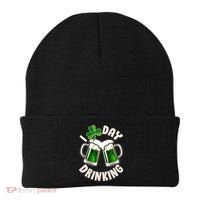 Funny St Patricks Day I Love Day Drinking Green Beer Beanie thumb 0