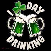 Funny St Patricks Day I Love Day Drinking Green Beer Women's Hoodie thumb 2