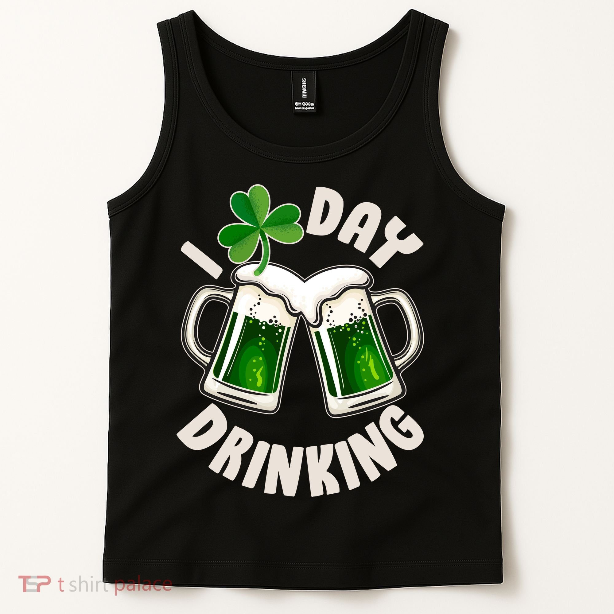 Funny St Patricks Day I Love Day Drinking Green Beer Tank Top