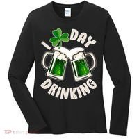 Funny St Patricks Day I Love Day Drinking Green Beer Women's Long Sleeve Shirt thumb 0