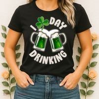 Funny St Patricks Day I Love Day Drinking Green Beer Women's T-Shirt thumb 2