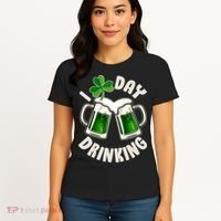 Funny St Patricks Day I Love Day Drinking Green Beer Women's T-Shirt thumb 4