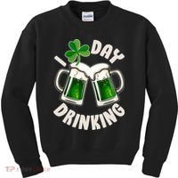 Funny St Patricks Day I Love Day Drinking Green Beer Kids Sweatshirt thumb 0