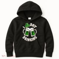 Funny St Patricks Day I Love Day Drinking Green Beer Kids Hoodie thumb 0