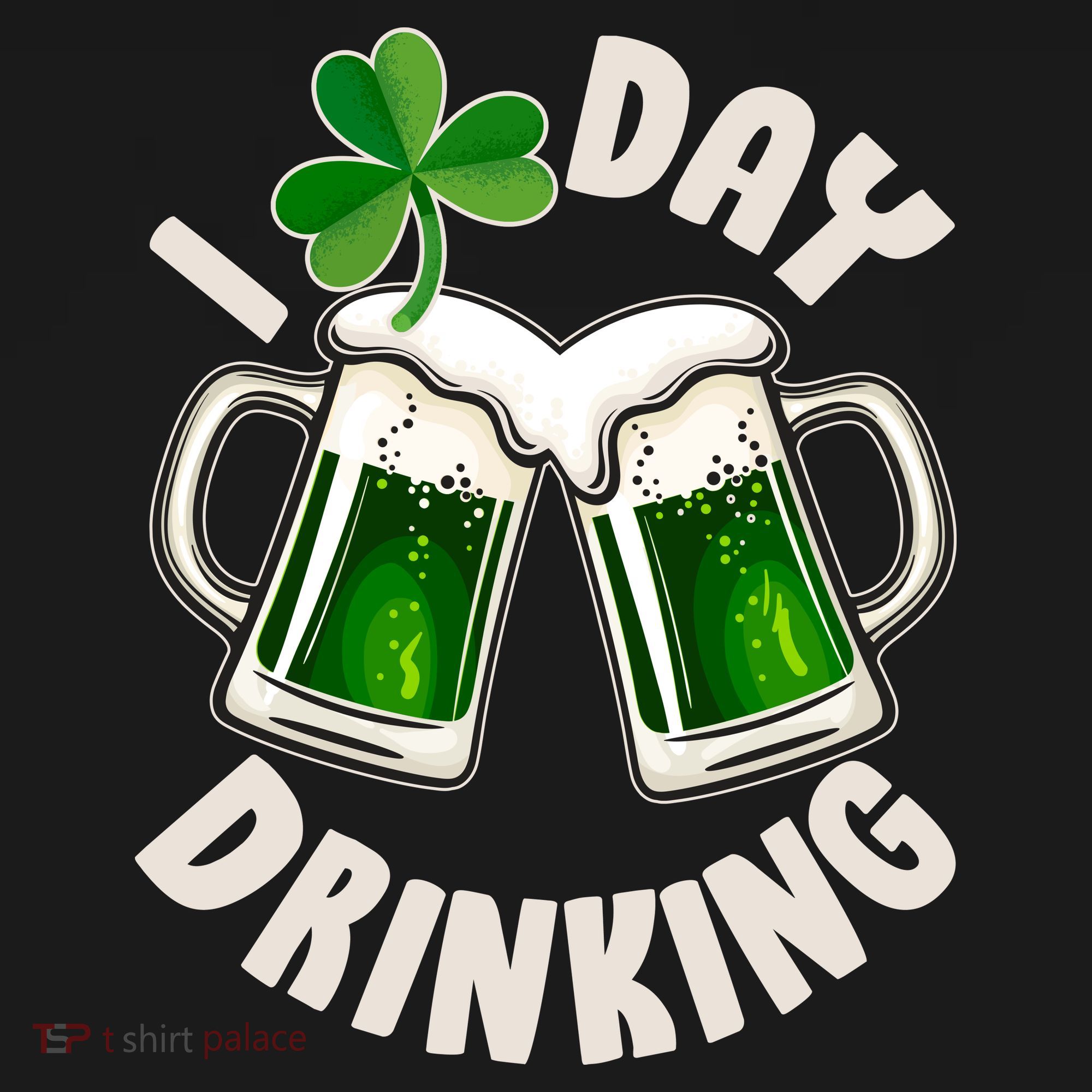 Funny St Patricks Day I Love Day Drinking Green Beer Kids Hoodie