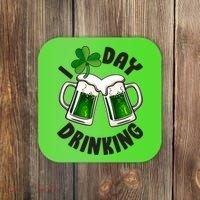 Funny St Patricks Day I Love Day Drinking Green Beer Coaster thumb 0