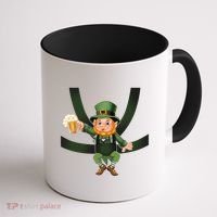 Funny St Patricks Day Leprechaun Beer In Baby Chest Carrier Coffee Mug thumb 1